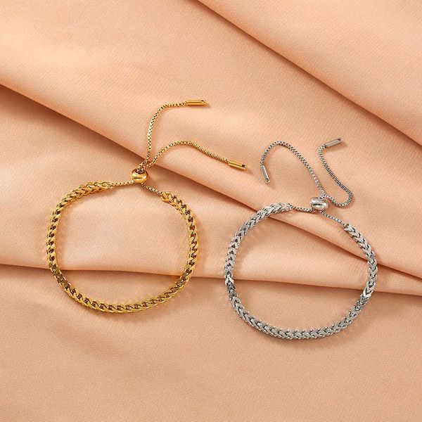 charm bracelets new design fashion stainless steel link chain bracelets for women girl men gold color hiphop/ro adjustable bracelet jewelry, Golden;silver
charm bracelets new design fashion stainless steel link chain bracelets for women girl men gold color hiphop/ro adjustable bracelet jewelry, Golden;silver
