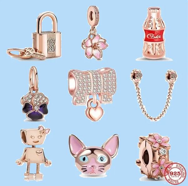925 charm beads accessories fit pandora charms jewelry jewelry gift wholesale rose gold clip safety chain, Black
925 charm beads accessories fit pandora charms jewelry jewelry gift wholesale rose gold clip safety chain, Black