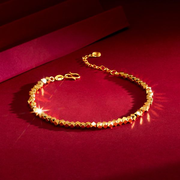 chain true 18k gold chain bracelet suitable for women pure adjustable trend laser bead chain suitable for women's exquisite jewelry gif, Black
chain true 18k gold chain bracelet suitable for women pure adjustable trend laser bead chain suitable for women's exquisite jewelry gif, Black