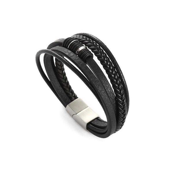 creative personality trendsetter temperament leather bracelet mens stainless steel woven string alloy magnetic snap, Golden;silver
creative personality trendsetter temperament leather bracelet mens stainless steel woven string alloy magnetic snap, Golden;silver