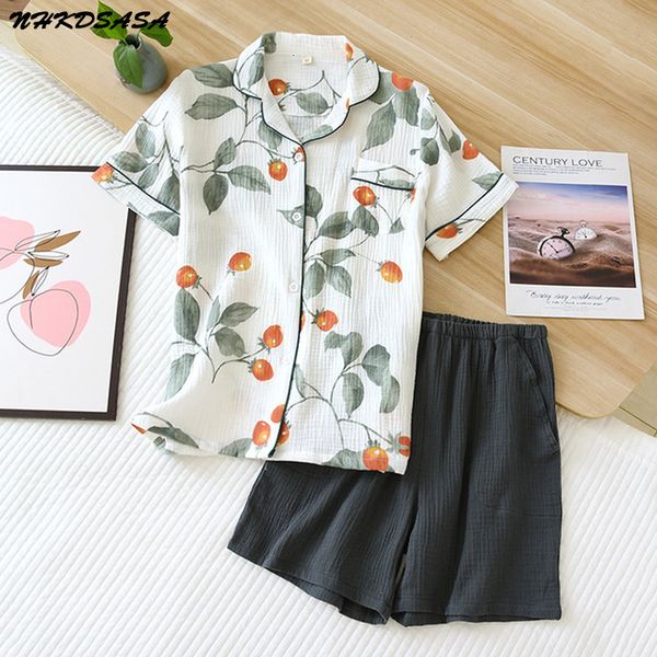 women's sleepwear nhkdsasa women pajamas set summer comfort gauze cotton turn-down collar sleepwear set ladies thin loose cartoon homew, Black;red
women's sleepwear nhkdsasa women pajamas set summer comfort gauze cotton turn-down collar sleepwear set ladies thin loose cartoon homew, Black;red