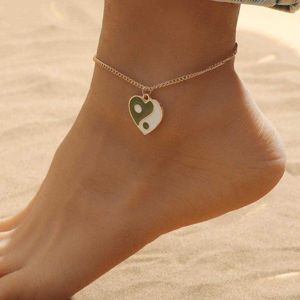 ins beach anklet summer gossip yin yang tai chi bracelet trending unique heart pendant foot ornaments, Red;blue
ins beach anklet summer gossip yin yang tai chi bracelet trending unique heart pendant foot ornaments, Red;blue