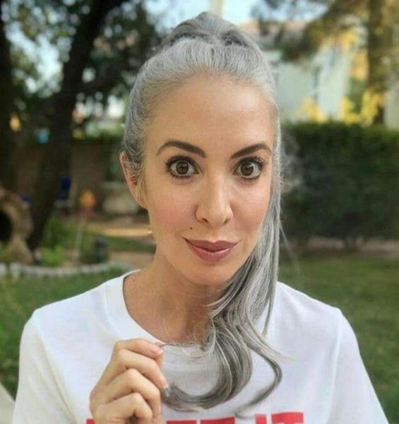 100 real hair gergeous grey ponytail hair extension clip in gray wavy curly wrap drawstring ponytails grey hair piece 120g1087535, Black
100 real hair gergeous grey ponytail hair extension clip in gray wavy curly wrap drawstring ponytails grey hair piece 120g1087535, Black