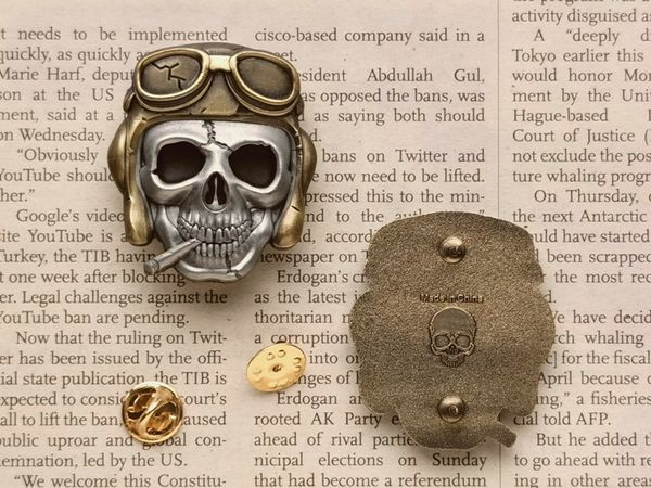 pins brooches motorcycle biker metal badge skull pilot punk brooches for clothes jackets hat diy retro collar pin brooch 230515, Gray
pins brooches motorcycle biker metal badge skull pilot punk brooches for clothes jackets hat diy retro collar pin brooch 230515, Gray