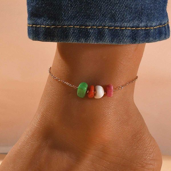 colorful stone anklet bohemian metal pendant bracelet summer ethnic style beach chain for women, Red;blue
colorful stone anklet bohemian metal pendant bracelet summer ethnic style beach chain for women, Red;blue
