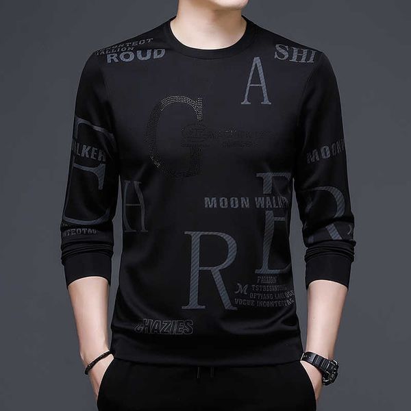 men's t-shirts browon spring autumn black t shirt men long sleeve o-neck collar fashion trend letter print slim t-shirt for men street, White;black
men's t-shirts browon spring autumn black t shirt men long sleeve o-neck collar fashion trend letter print slim t-shirt for men street, White;black