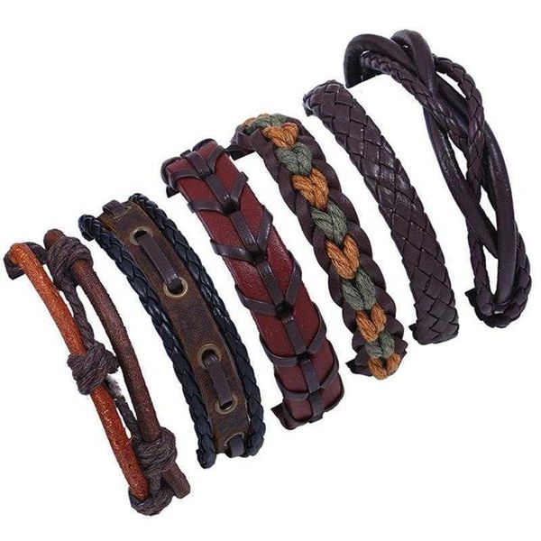 mens vintage weave cattle leather bracelet diy six piece set multi layer jewelry, Golden;silver
mens vintage weave cattle leather bracelet diy six piece set multi layer jewelry, Golden;silver
