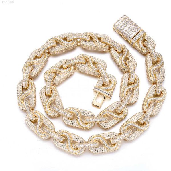 hiphop rapper iced out chunky 14mm real gold plated baguette diamond cuban link chain necklace, Silver
hiphop rapper iced out chunky 14mm real gold plated baguette diamond cuban link chain necklace, Silver