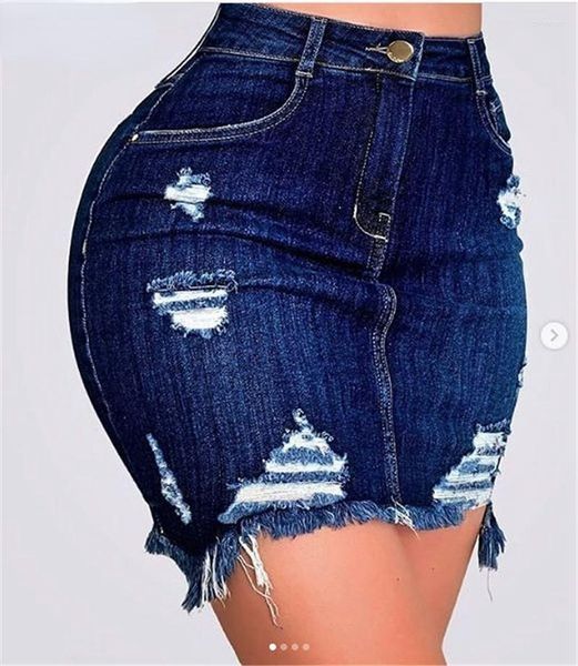 Skirts Autumn Women Fashion Denim Skirt Ripped Hip Distressed High Waist Button Pencil Female Casual Summer Jeans, Navy blue
Skirts Autumn Women Fashion Denim Skirt Ripped Hip Distressed High Waist Button Pencil Female Casual Summer Jeans, Navy blue