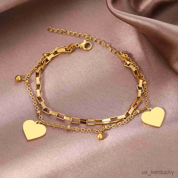 charm bracelets stainless steel bracelets personality design bell hearts pendant beads layer chain fashion bracelet for women jewelry gifts, Golden;silver
charm bracelets stainless steel bracelets personality design bell hearts pendant beads layer chain fashion bracelet for women jewelry gifts, Golden;silver