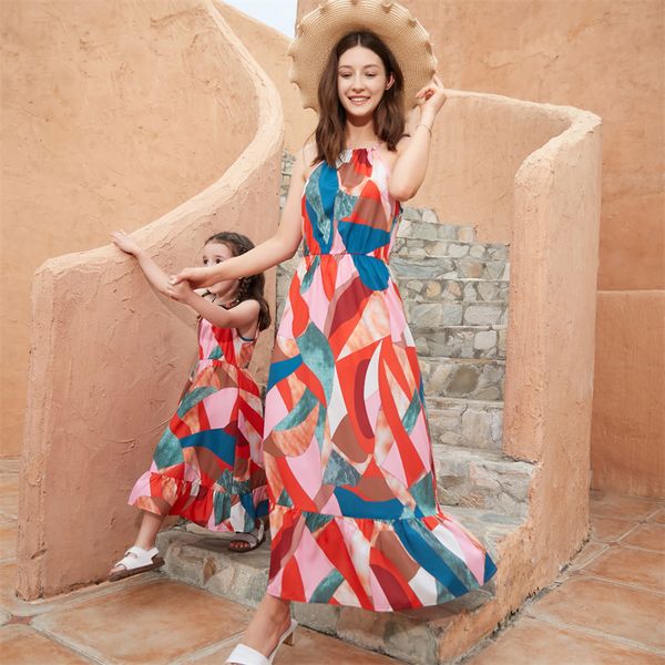 family matching outfits mother daughter dresses fashion woman girls long dress bohemia mommy and me clothes set sleeveless 230512, Blue
family matching outfits mother daughter dresses fashion woman girls long dress bohemia mommy and me clothes set sleeveless 230512, Blue