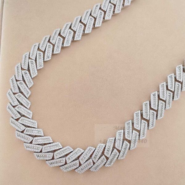 wholesale 18mm width s925 necklace for men iced out cuban link chain luxury men baguette cuban link chain silver cz wholesale
wholesale 18mm width s925 necklace for men iced out cuban link chain luxury men baguette cuban link chain silver cz wholesale