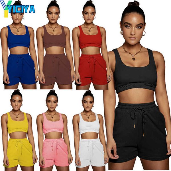 yiciya summer jogger suits women tracksuits tank crop shorts running two piece set plus size 2xl outfits black blue sportswear sleeveless t, Gray
yiciya summer jogger suits women tracksuits tank crop shorts running two piece set plus size 2xl outfits black blue sportswear sleeveless t, Gray