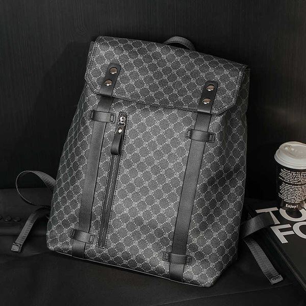 backpack bag luxury brand design backpack plaid leather large capacity travel double shoulder bag fashion men daypack student schoolbag 0508
backpack bag luxury brand design backpack plaid leather large capacity travel double shoulder bag fashion men daypack student schoolbag 0508