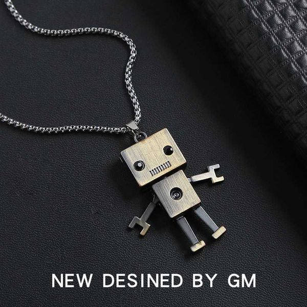 titanium steel robot necklace european and american ins earth cool jump di hip hop personality trend men's couple silver pendant
titanium steel robot necklace european and american ins earth cool jump di hip hop personality trend men's couple silver pendant