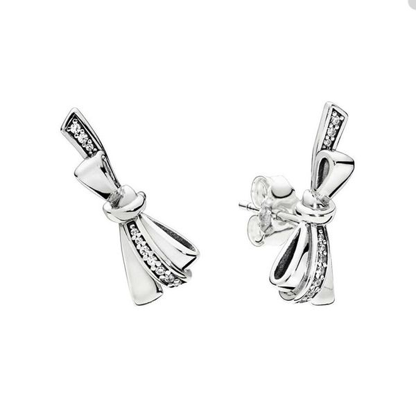 sparkling bow stud earring for pandora 100% 925 sterling silver party jewelry designer earrings for women girls sisters gift luxury earring, Golden;silver
sparkling bow stud earring for pandora 100% 925 sterling silver party jewelry designer earrings for women girls sisters gift luxury earring, Golden;silver