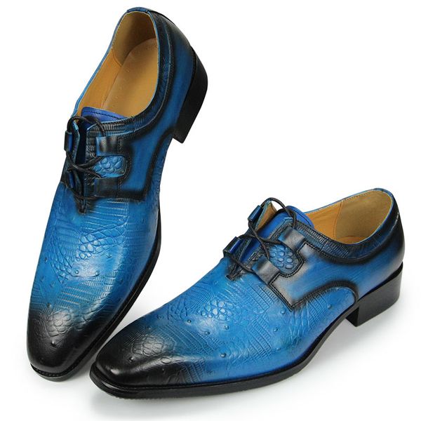 men four seasons casual shoes printing lace up pointed toe derby shoes wear-resistant rubber bottom office footwear blue, Black
men four seasons casual shoes printing lace up pointed toe derby shoes wear-resistant rubber bottom office footwear blue, Black