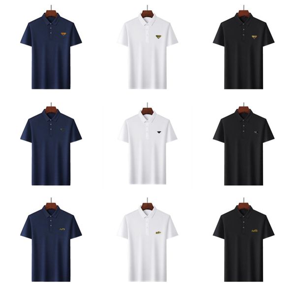 men polo brand mens polos high-end t shirt summer fashion breathable short-sleeved lapel casual 033, White;black 
men polo brand mens polos high-end t shirt summer fashion breathable short-sleeved lapel casual 033, White;black