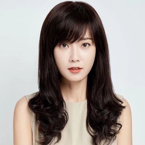 wigs long curly hair big waves long hair shoulder-length middle-aged and elderly mother full head, Black
wigs long curly hair big waves long hair shoulder-length middle-aged and elderly mother full head, Black