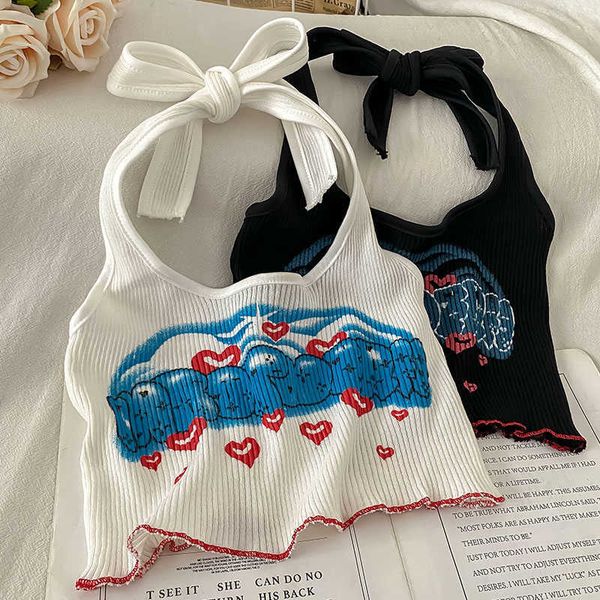 women's tanks camis heliar women y2k halter crop sweet heart letters printing tank cute bandage women summer 2023 aa230515, White
women's tanks camis heliar women y2k halter crop sweet heart letters printing tank cute bandage women summer 2023 aa230515, White