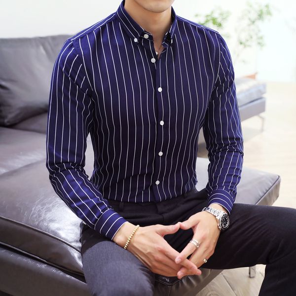 men's casual shirts men striped slim shirts smart casual long sleeve dress shirts good quality men fit shirts spring male size 5xl dres, White;black
men's casual shirts men striped slim shirts smart casual long sleeve dress shirts good quality men fit shirts spring male size 5xl dres, White;black