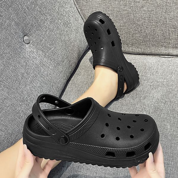 beach sandals baotou hole shoes women's summer outdoor anti slip thick sole slippers sports leisure soft sole beach sandals l2217-1-03, Black
beach sandals baotou hole shoes women's summer outdoor anti slip thick sole slippers sports leisure soft sole beach sandals l2217-1-03, Black