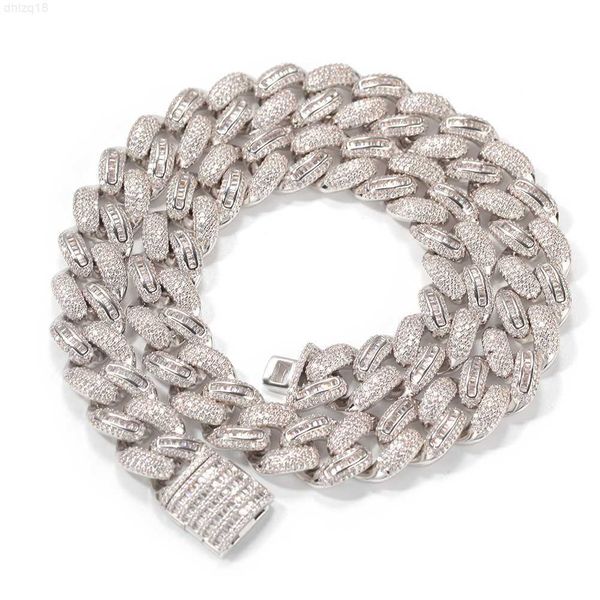 european and american 15mm hip-hop zircon men's bracelet with square and round zirconium stitching personalized cuban necklace hiphop t, Silver
european and american 15mm hip-hop zircon men's bracelet with square and round zirconium stitching personalized cuban necklace hiphop t, Silver