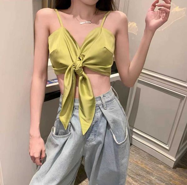 women's tanks camis cropped women fashion backless sling tanks 2023 ropa mujer bandage bow slim fit y2k summer korean sweet camis aa23, White
women's tanks camis cropped women fashion backless sling tanks 2023 ropa mujer bandage bow slim fit y2k summer korean sweet camis aa23, White