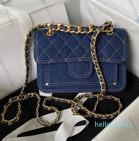 2023 new 10A Mirror Quality Designers Vintage Messenger Flap Bags Small Womens Blue Denim Handbag Luxury Black Quilted Purse Crossbody Shoulder Chain Strap Bag, Carton
2023 new 10A Mirror Quality Designers Vintage Messenger Flap Bags Small Womens Blue Denim Handbag Luxury Black Quilted Purse Crossbody Shoulder Chain Strap Bag, Carton