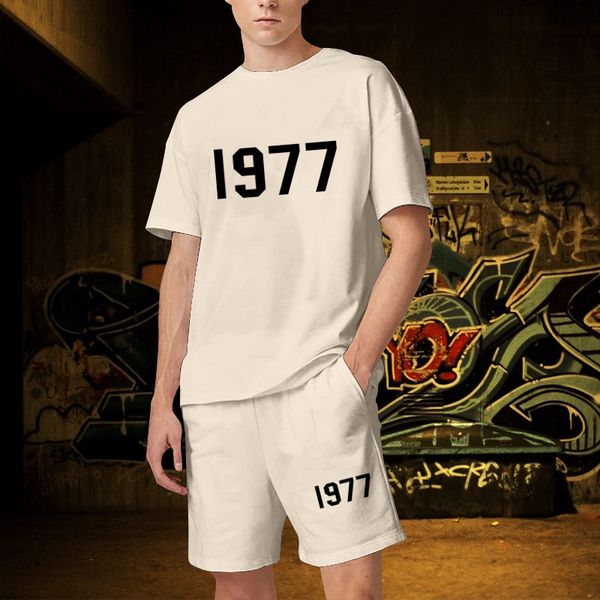 men's tracksuits summer men's sets 2 piece outfit of sportswear short sleeve streetwear t-shirt set tracksuit 1977 print jogging s, Gray
men's tracksuits summer men's sets 2 piece outfit of sportswear short sleeve streetwear t-shirt set tracksuit 1977 print jogging s, Gray
