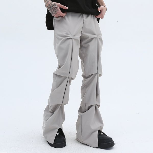 men's pants harajuku streetwear pleated straight casual track pants mens pockets ruched retro vibe style loose trousers oversize 230515, Black
men's pants harajuku streetwear pleated straight casual track pants mens pockets ruched retro vibe style loose trousers oversize 230515, Black