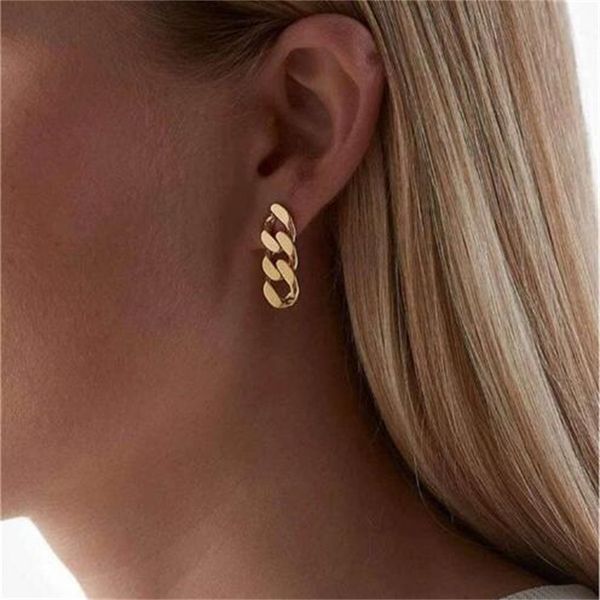 new trendy and advanced cuban chain earrings fashion women's earrings authentic personalized rock jewelry gift ab1177, Golden;silver
new trendy and advanced cuban chain earrings fashion women's earrings authentic personalized rock jewelry gift ab1177, Golden;silver