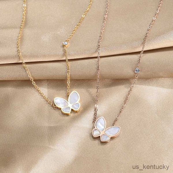 pendant necklaces stainless steel butterfly shell zircon pendant charms chain choker nelace for women fashion fine jewelry, Silver
pendant necklaces stainless steel butterfly shell zircon pendant charms chain choker nelace for women fashion fine jewelry, Silver