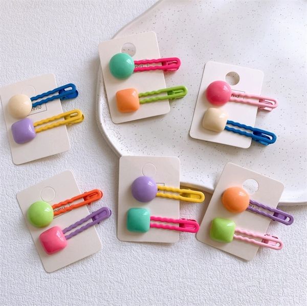 2 pcs new korean sweet girl princess hairpins hair accessorie fashion children's cute candy color round bean square hair clip, Slivery;white
2 pcs new korean sweet girl princess hairpins hair accessorie fashion children's cute candy color round bean square hair clip, Slivery;white