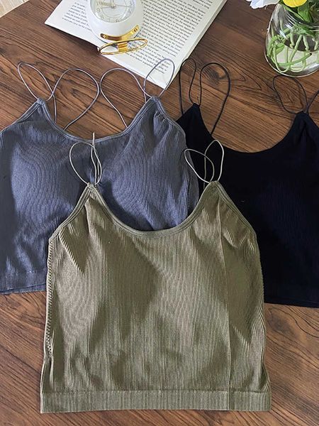 women's tanks camis heliar women casual camis underwear padded bra screw thread slim knitted tank spaghetti backless sleeveless wome, White
women's tanks camis heliar women casual camis underwear padded bra screw thread slim knitted tank spaghetti backless sleeveless wome, White