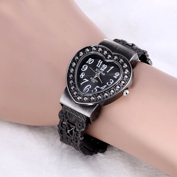 women heart shaped bangle watches vintage black special dial womens watch quartz retro female feminino casual wristwatch saati, Slivery;golden
women heart shaped bangle watches vintage black special dial womens watch quartz retro female feminino casual wristwatch saati, Slivery;golden