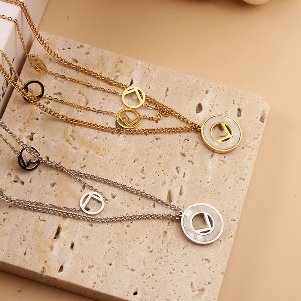 Double Layered Letter Necklace Gold Silver Plated Stainless Steel Jewelry for Women Gift
Double Layered Letter Necklace Gold Silver Plated Stainless Steel Jewelry for Women Gift