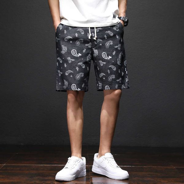 men's clothing ethnic style cashew flower casual shorts seaside beach pants five point trend label summer, White;black
men's clothing ethnic style cashew flower casual shorts seaside beach pants five point trend label summer, White;black