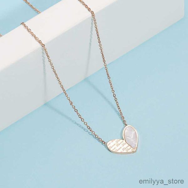pendant necklaces elegant simple love letter white heart pendant stainless steel women necklace fashion female clavicle chain jewelry, Silver
pendant necklaces elegant simple love letter white heart pendant stainless steel women necklace fashion female clavicle chain jewelry, Silver