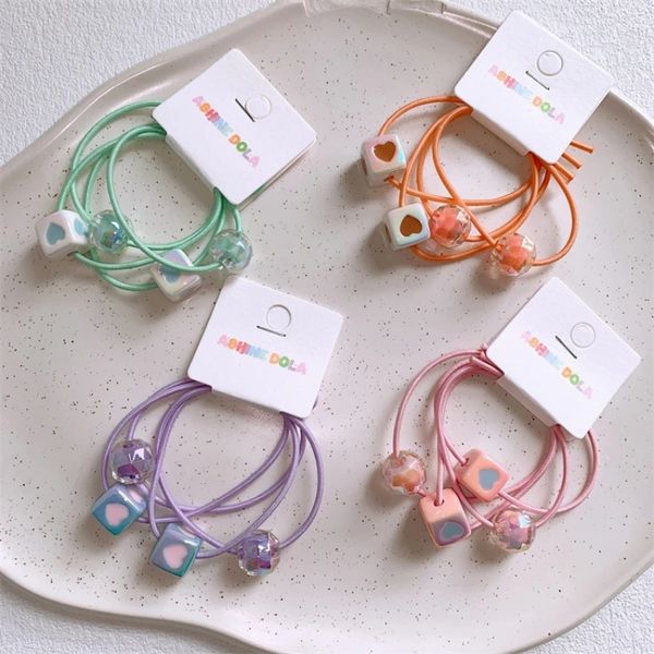 1 pair new korean sweet girl princess ponytail hair accessories fashion children's cute candy color square love beads hair rope, Slivery;white
1 pair new korean sweet girl princess ponytail hair accessories fashion children's cute candy color square love beads hair rope, Slivery;white
