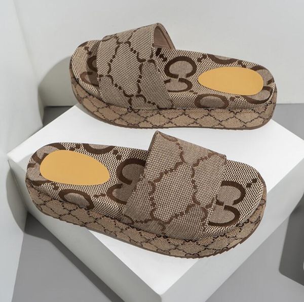 2023 slipper womens fashion g canvas designer slides slip on slippers girls thick bottom canvas covered platform sandals, Black
2023 slipper womens fashion g canvas designer slides slip on slippers girls thick bottom canvas covered platform sandals, Black