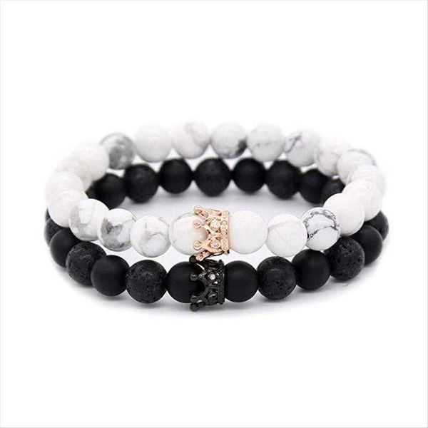 imported white turquoise volcanic rock charm frosted stone couple crown bracelet men and women fashion simple, Golden;silver
imported white turquoise volcanic rock charm frosted stone couple crown bracelet men and women fashion simple, Golden;silver
