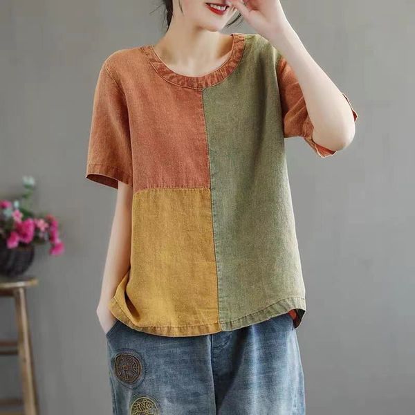 women's t-shirt cotton short sleeve t-shirts casual loose fashion women's t-shirt o-neck vintage summer cotton linen mother dress, White
women's t-shirt cotton short sleeve t-shirts casual loose fashion women's t-shirt o-neck vintage summer cotton linen mother dress, White
