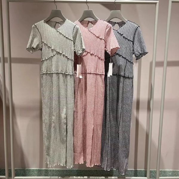 casual dresses kuzuwata summer short sleeve vneck vestido feminino spliced plaid slim fit robe japanese split stretch long dress 230515, Black;gray
casual dresses kuzuwata summer short sleeve vneck vestido feminino spliced plaid slim fit robe japanese split stretch long dress 230515, Black;gray