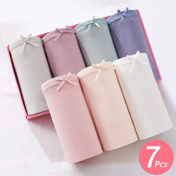 women's panties 7pcs/set cotton women panties breathable cute bow girls briefs 7 colors soft underpants comfort female seamless lingeri, Black;pink
women's panties 7pcs/set cotton women panties breathable cute bow girls briefs 7 colors soft underpants comfort female seamless lingeri, Black;pink