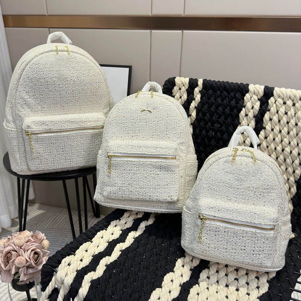 white tweed women three sizes backpack quilted large capacity trend luxury handbag outdoor street crossbody shoulder bag luxury designer bag
white tweed women three sizes backpack quilted large capacity trend luxury handbag outdoor street crossbody shoulder bag luxury designer bag