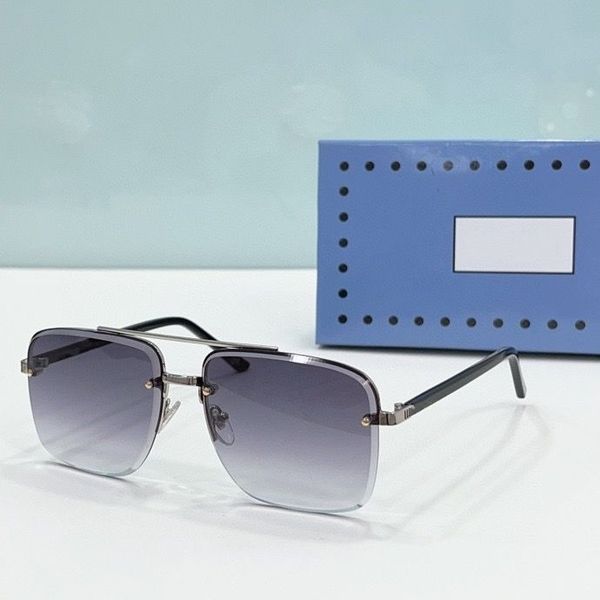 2023 women men fashion sunglasses black silver thin plank half frame light purple gradient color square glasses available with box, White;black
2023 women men fashion sunglasses black silver thin plank half frame light purple gradient color square glasses available with box, White;black