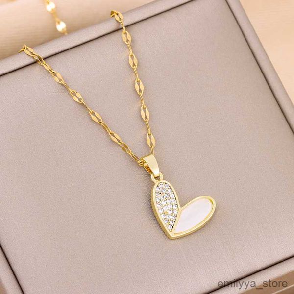 pendant necklaces new temperament sweet micro inlay white heart pendant necklaces for women cute simple female stainless steel jewelry whole, Silver
pendant necklaces new temperament sweet micro inlay white heart pendant necklaces for women cute simple female stainless steel jewelry whole, Silver