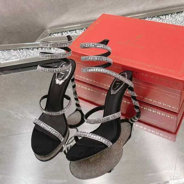 thenew sandals high heels dress shoes sandal luxury designer crystal ankle strap winding 10mm fashionable stiletto heel for womens rene caov, Black
thenew sandals high heels dress shoes sandal luxury designer crystal ankle strap winding 10mm fashionable stiletto heel for womens rene caov, Black