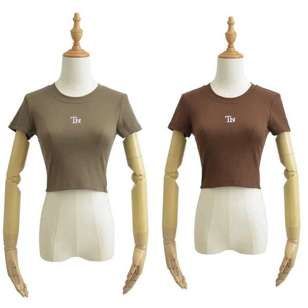 letter embroidery tight t-shirt women's 2023 summer spicy girl slim fit thread high waist short top, White
letter embroidery tight t-shirt women's 2023 summer spicy girl slim fit thread high waist short top, White